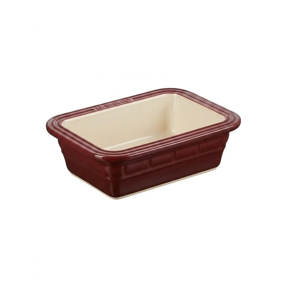 Le‎ Creuset Stoneware Rectangular Baking Dish 6.5x4.5 28oz Burgundy Cerise Red